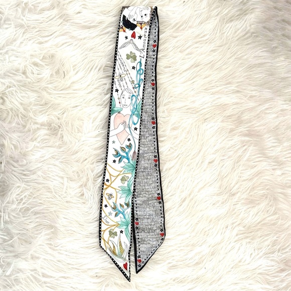 DIOR J’Adior L’Amoureux Lovers Silk Mitzah Twilly Scarf - NEW in Box & Shopper - Picture 1 of 15